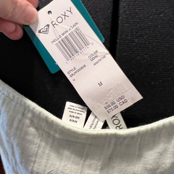 NWT Roxy Soft 100 Percent Cotton Summer Mini Dress M - Picture 3 of 13